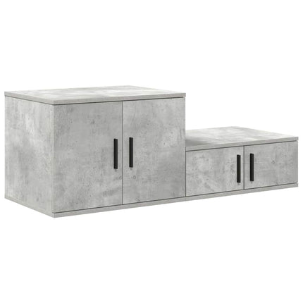 Förvaringsskåp 2 pcs Betonggrå 118 x 41 x 40 cm Konstruerat trä