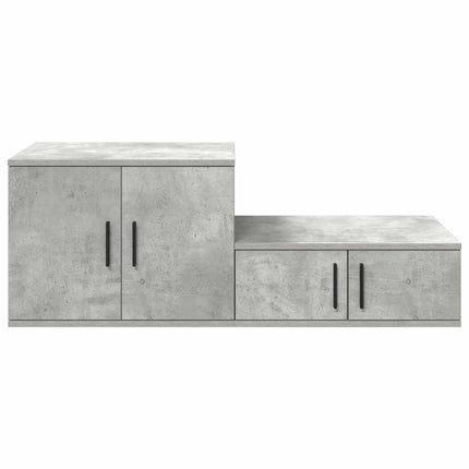Förvaringsskåp 2 st Betonggrå 118 x 41 x 40 cm Konstruerat trä