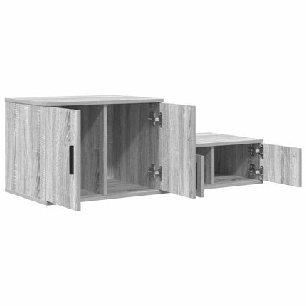 Förvaringsskåp 2 pcs Grå Sonoma 118 x 41 x 40 cm
