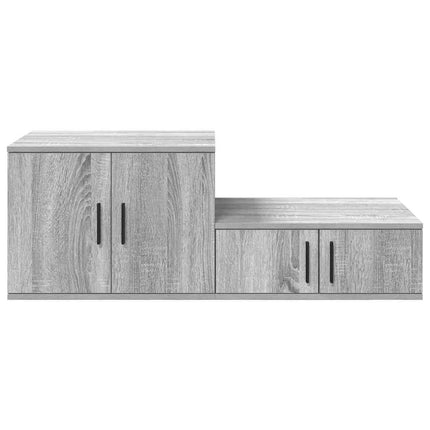 Förvaringsskåp 2 pcs Grå Sonoma 118 x 41 x 40 cm