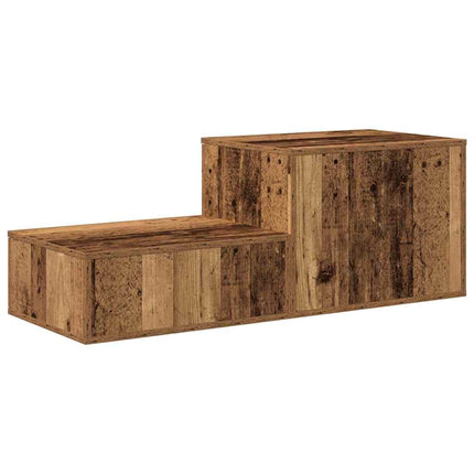 Förvaringsskåp 2 pcs Gammalt trä 118 x 41 x 40 cm