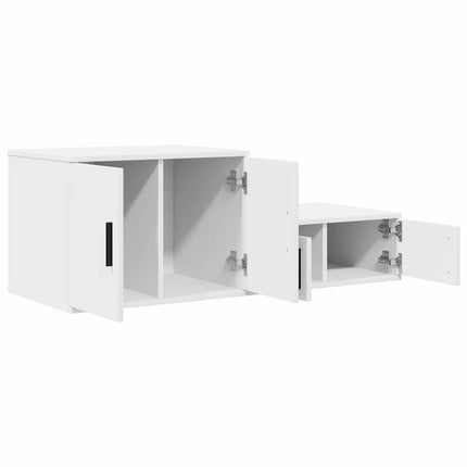 Förvaringsskåp 2 pcs Vit 108 x 41 x 40 cm Konstruerat trä