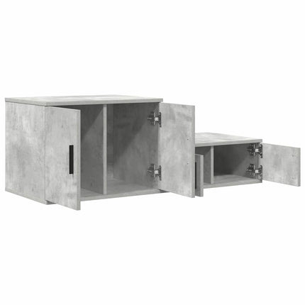 Förvaringsskåp 2 pcs Betonggrå 108 x 41 x 40 cm Konstruerat trä