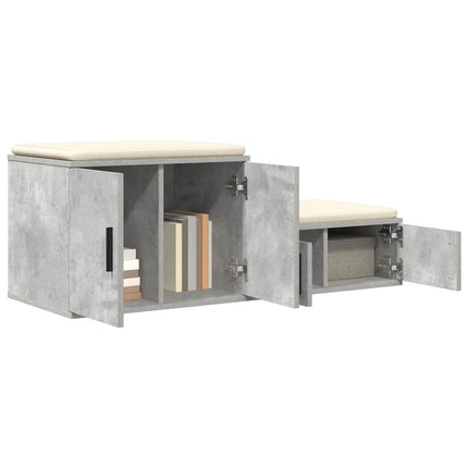 Förvaringsskåp 2 pcs Betonggrå 108 x 41 x 40 cm Konstruerat trä