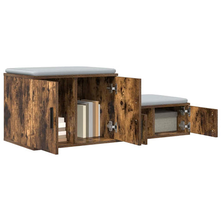 Förvaringsskåp 2 pcs Rökt ek 108 x 41 x 40 cm Konstruerat trä