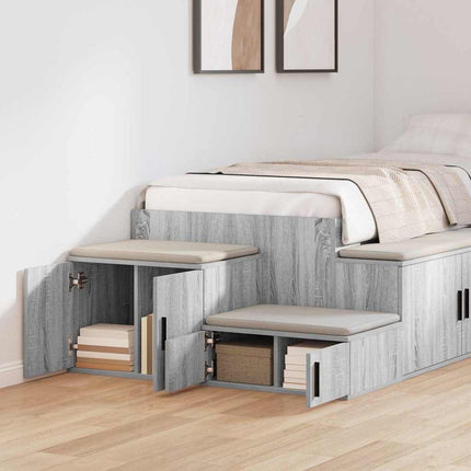 Förvaringsskåp 2 pcs Grå Sonoma 108 x 41 x 40 cm