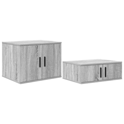 Förvaringsskåp 2 pcs Grå Sonoma 108 x 41 x 40 cm