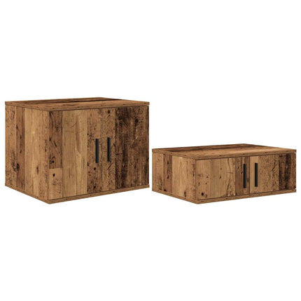 Förvaringsskåp 2 pcs Gammalt trä 108 x 41 x 40 cm