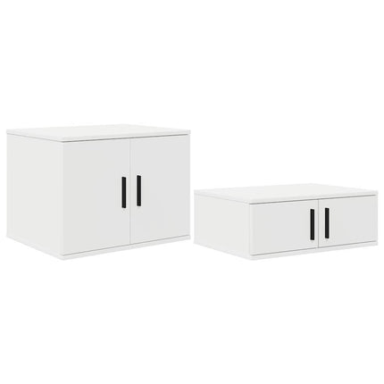 Förvaringsskåp 2 pcs Vit 103 x 41 x 40 cm Konstruerat trä