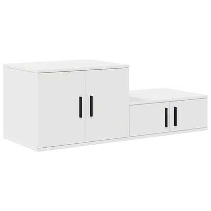Förvaringsskåp 2 pcs Vit 103 x 41 x 40 cm Konstruerat trä
