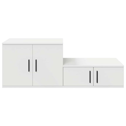 Förvaringsskåp 2 pcs Vit 103 x 41 x 40 cm Konstruerat trä