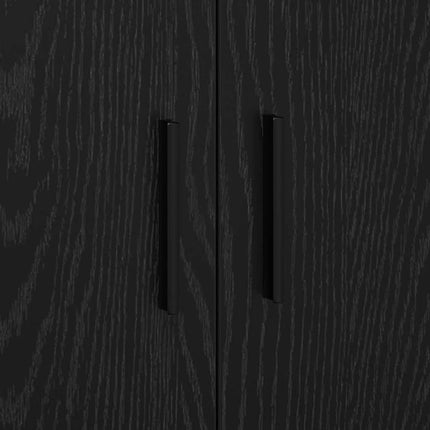 Förvaringsskåp 2 pcs Svart Ek 103 x 41 x 40 cm Konstruerat trä