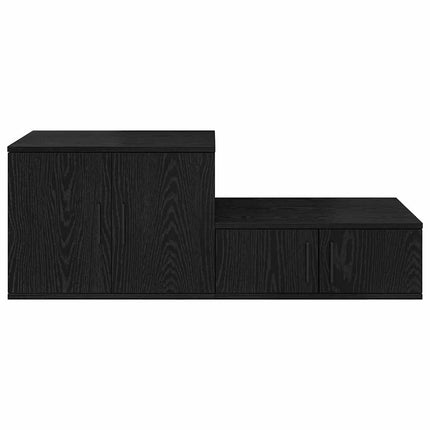 Förvaringsskåp 2 pcs Svart Ek 103 x 41 x 40 cm Konstruerat trä