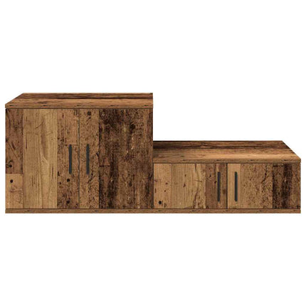 Förvaringsskåp 2 st Gammalt trä 103 x 41 x 40 cm