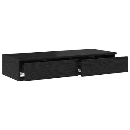 Sänglådor med låda Svart Ek 80 x 36,5 x 16,5 cm Konstruerat trä