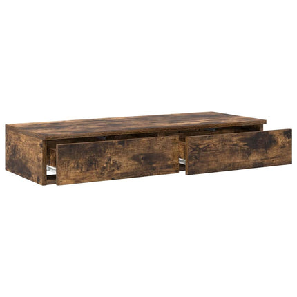 Sänglådor med låda Rökt ek 80 x 36,5 x 16,5 cm Konstruerat trä