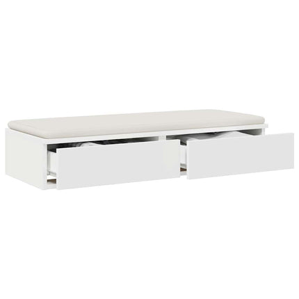 Sänglådor med låda Vit 90 x 36,5 x 16,5 cm Konstruerat trä