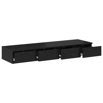 Sänglådor Svart Ek 120 x 36,5 x 16,5 cm Konstruerat trä