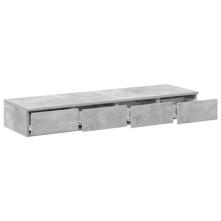 Sänglådor Betonggrå 120 x 36,5 x 16,5 cm Konstruerat trä