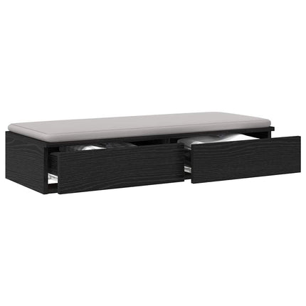 Sänglådor med låda Svart Ek 75 x 36,5 x 16,5 cm Konstruerat trä