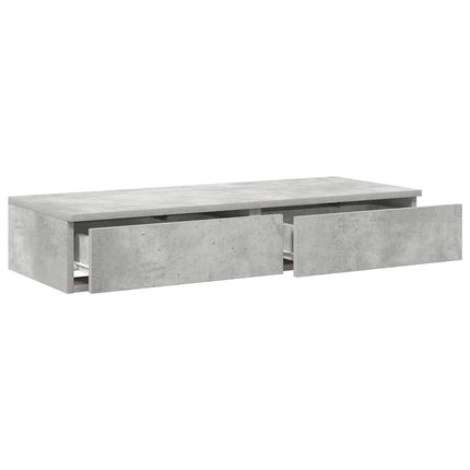 Sänglådor Betonggrå 75 x 36,5 x 16,5 cm Konstruerat trä