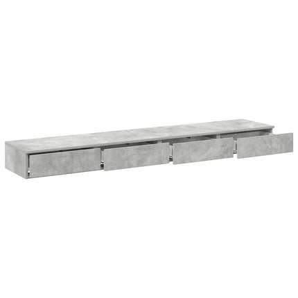Sänglådor Betonggrå 180 x 36,5 x 16,5 cm Konstruerat trä