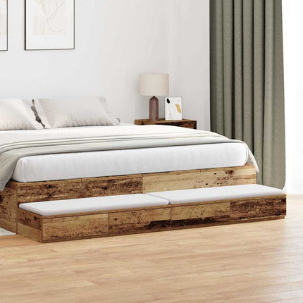 Sänglådor Gammalt trä 180 x 36,5 x 16,5 cm Konstruerat trä