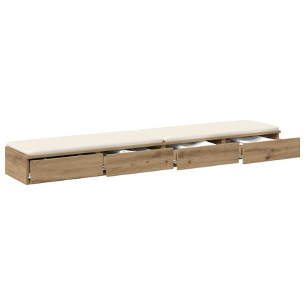 Sänglådor Artisan Ek 180 x 36,5 x 16,5 cm Konstruerat trä