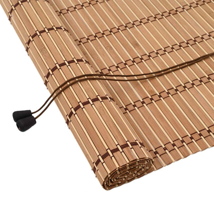 Rullgardin med gardiner Natur 60 x 160 cm Bambu