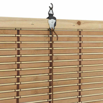 Rullgardin med gardiner Natur 80 x 220 cm Bambu