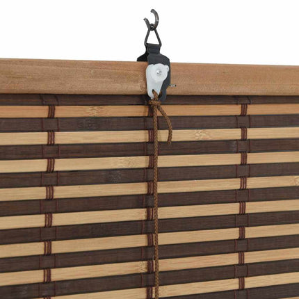 Rullgardin med gardiner Brun 60 x 160 cm Bambu