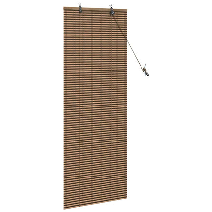 Rullgardin med gardiner Brun 60 x 160 cm Bambu