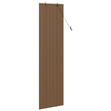 Rullgardin med gardiner Brun 60 x 220 cm Bambu