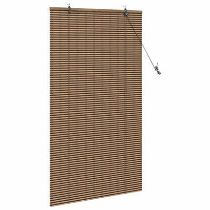 Rullgardin med gardiner Brun 80 x 160 cm Bambu