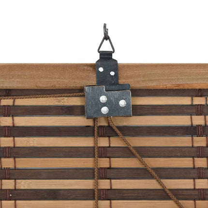 Rullgardin med gardiner Brun 80 x 220 cm Bambu