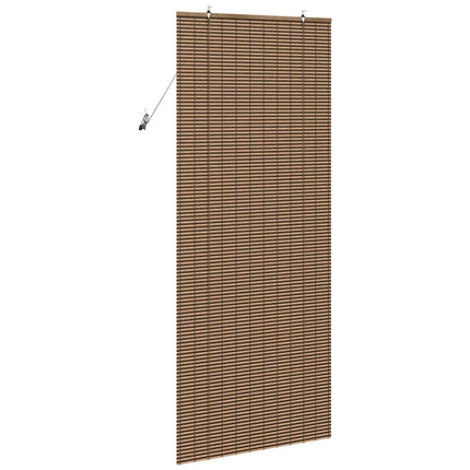 Rullgardin med gardiner Brun 80 x 220 cm Bambu