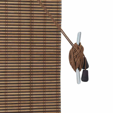 Rullgardin med gardiner Brun 100 x 160 cm Bambu