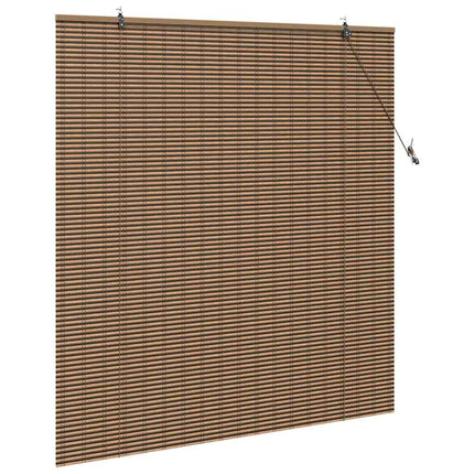 Rullgardin med gardiner Brun 150 x 160 cm Bambu