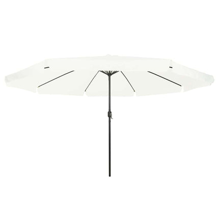 Trädgårdsparasol Sand 394 x 394 x 248 cm Polyester och Stål
