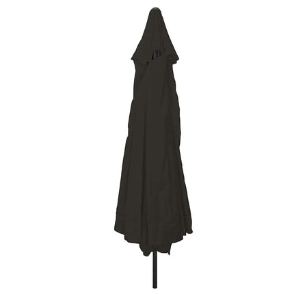 Trädgårdsparasol Svart 394 x 394 x 248 cm Polyester och Stål