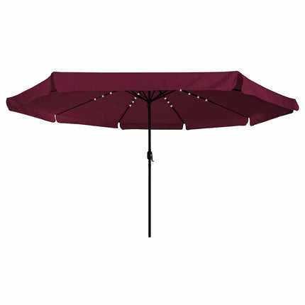 Trädgårdsparasol Bordeaux Röd 395 x 395 x 245 cm Polyester