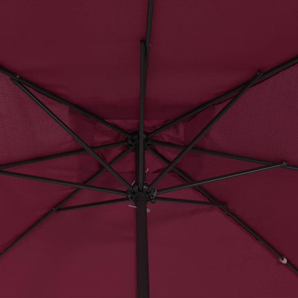 Trädgårdsparasol Bordeaux Röd 295 x 295 x 245 cm