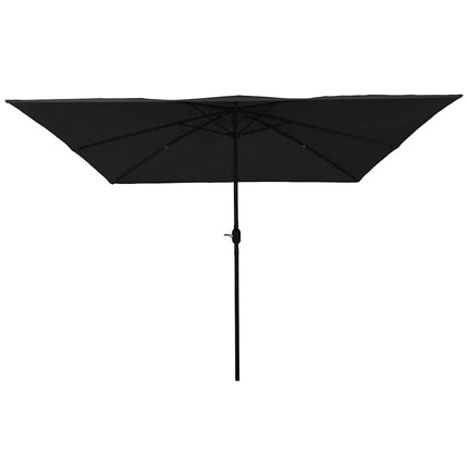 Trädgårdsparasol Svart 295 x 295 x 245 cm Polyester och Stål