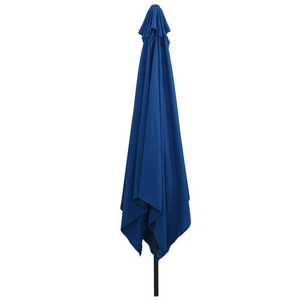 Trädgårdsparasol Azurblå 295 x 295 x 245 cm Polyester och Stål