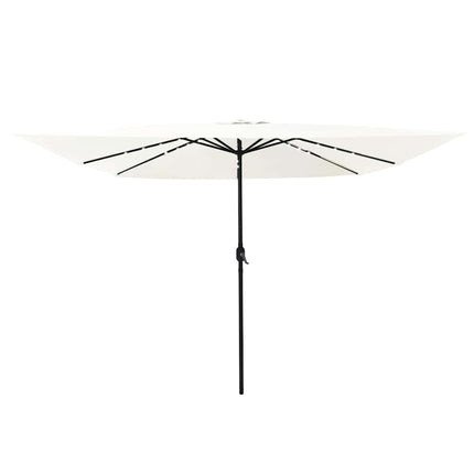 Trädgårdsparasol Sand 295 x 295 x 245 cm Polyester och Stål