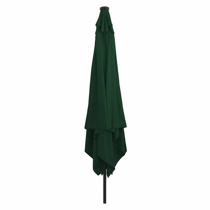 Trädgårdsparasol Grön 295 x 295 x 245 cm Polyester och Stål