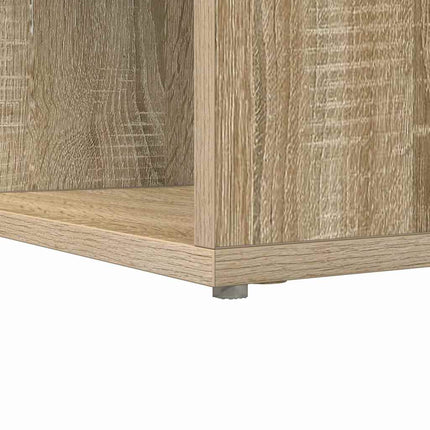 Hörnskrivbord med hylla Sonoma-ek 101,5 x 149,5 x 149,5 cm