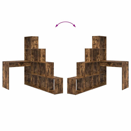 Hörnskrivbord Rökt ek 101,5 x 149,5 x 149,5 cm Konstruerat trä