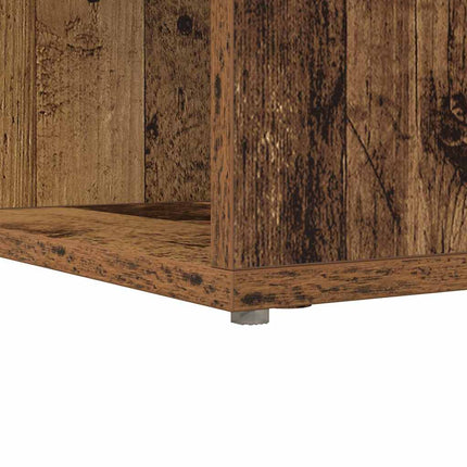 Hörnskrivbord med hylla Gammalt trä 101,5 x 149,5 x 149,5 cm