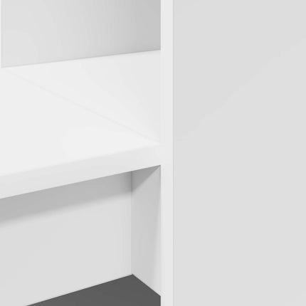 Skrivbord med hylla Vit 122 x 67 x 145 cm Konstruerat trä